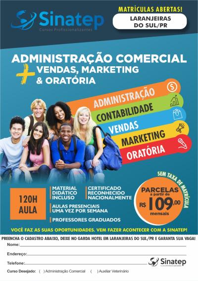 Matriculas abertas para os Cursos de Auxiliar de VeterinÃ¡ria e Zootecnia + Pet Shop em Laranjeiras do Sul 